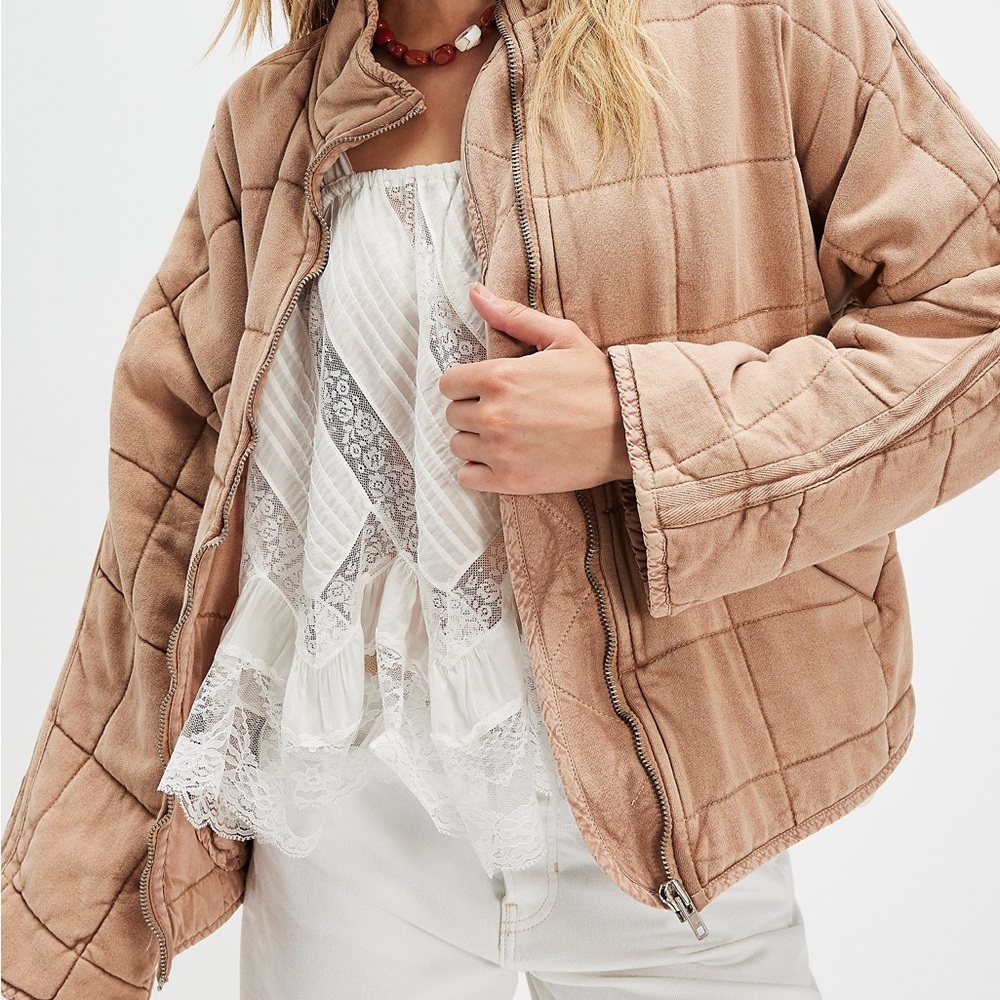 Free People Dolman Quilted Knit Jacket